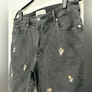 Abercrombie & Fitch High Rise Super Skinny Ankle Jean Flowers - 31